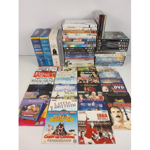 39 - Box of VHS Cassettes and a box of DVD's