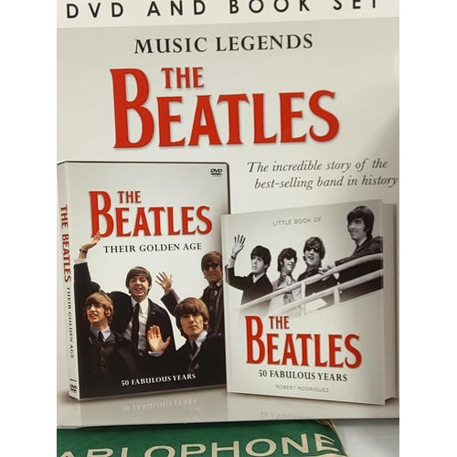 51 - Beatles CD's, vintage 45's and DVD set