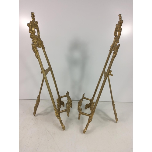 182 - Pair of brass easels