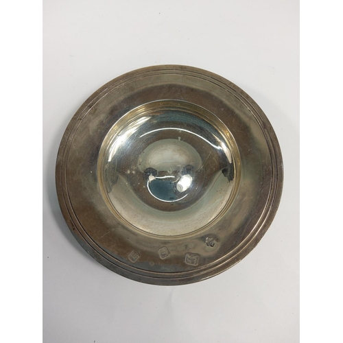 299 - Boxed Hallmarked silver Asprey pin dish, 120g