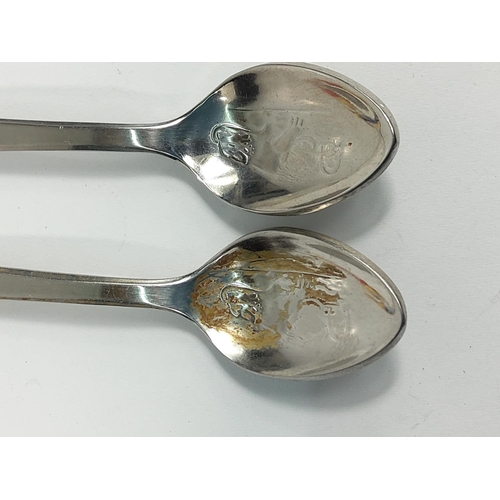 300 - 3 spoons marked HMS Trafalgar, 2 Rolex spoons and a qty of cutlery