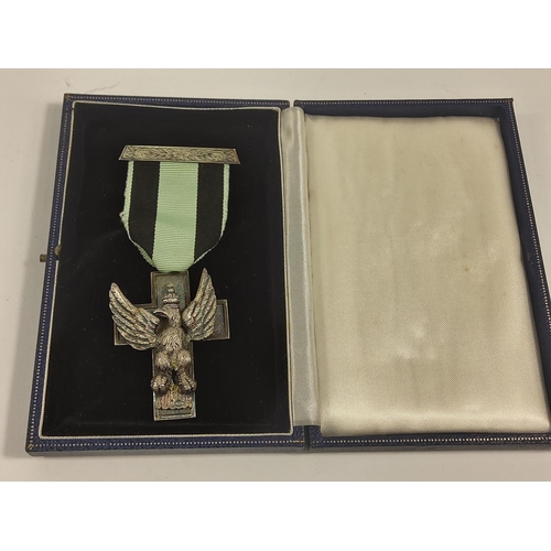 308 - Cased Polish National Lodge medal dated 1963