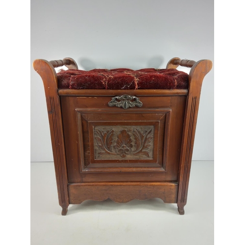 69 - Antique piano stool