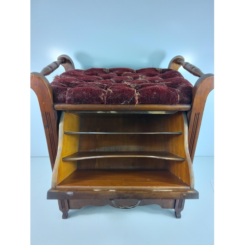 69 - Antique piano stool