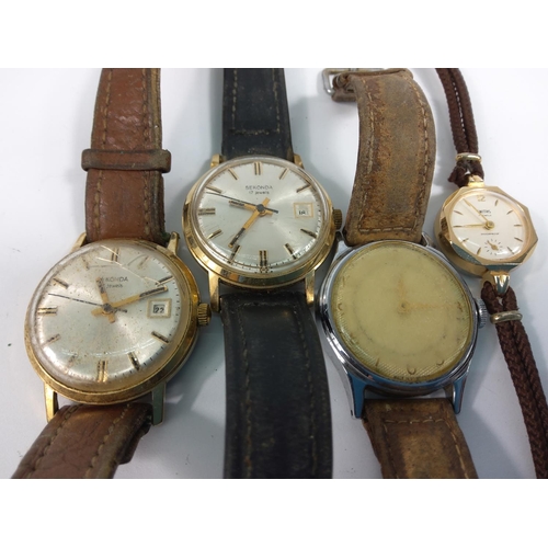 288 - Qty of various watches including 9ct gold example