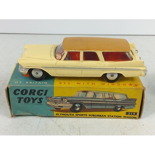 187 - Vintage boxed Corgi models and one box