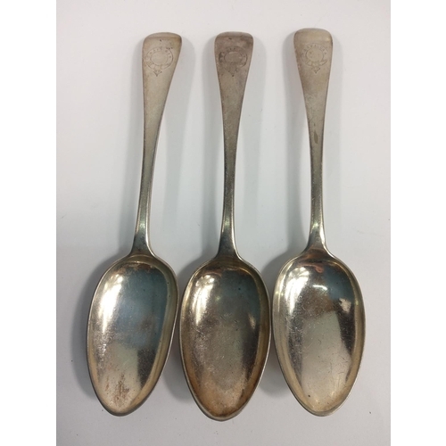 300 - 3 spoons marked HMS Trafalgar, 2 Rolex spoons and a qty of cutlery