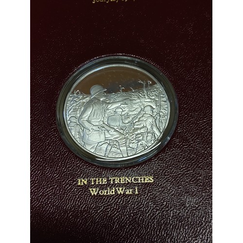 314 - Set of 24 Churchill silver Commemorative coins in album with full details