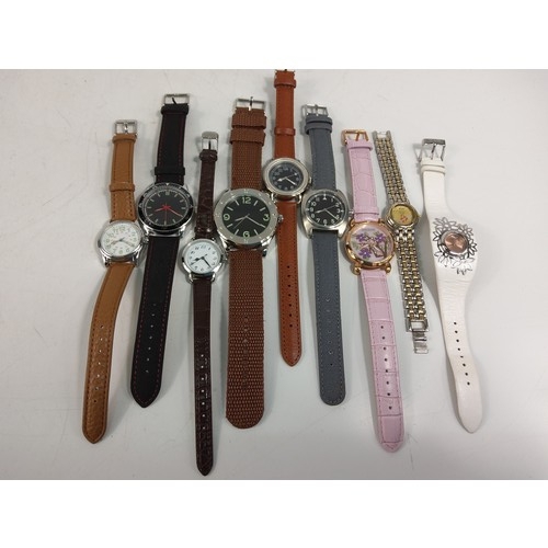 234 - 9 various watches including 1950's style Egyptian Naval Commanders watch, 1970's style British Soldi... 