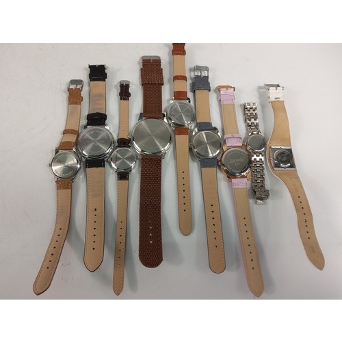 234 - 9 various watches including 1950's style Egyptian Naval Commanders watch, 1970's style British Soldi... 