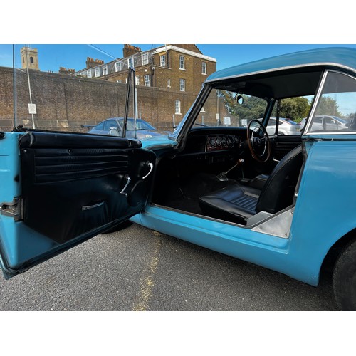 11 - Blue Sunbeam Alpine registration MWF40F, this beautiful little car has a 1725cc Petrol engine hiding... 