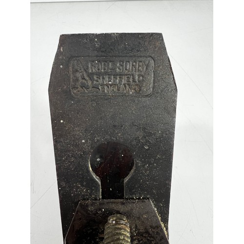 129 - Antique Robert Sorby wood and Metal block plane