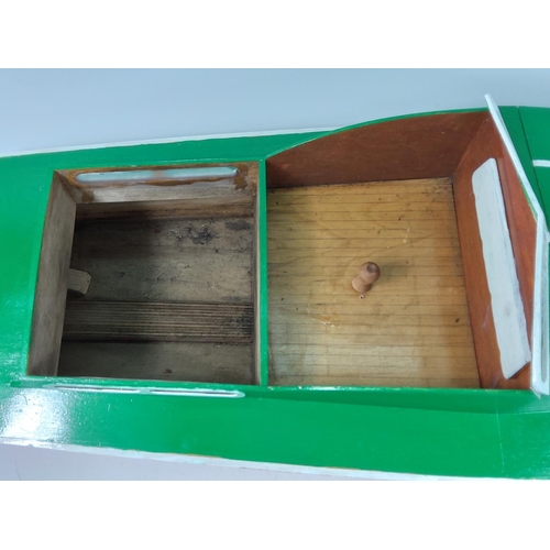 125 - Large wooden model boat, 120cms in length