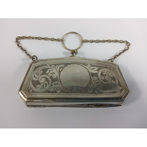 157 - White metal coin purse