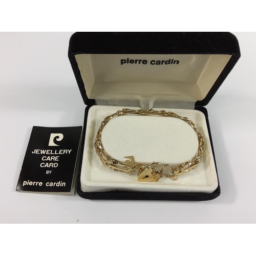 163 - 1970's Pierre Cardin gold plated gate bracelet