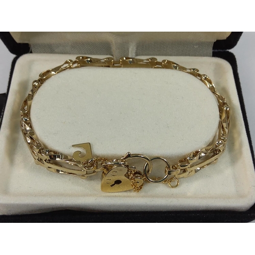 163 - 1970's Pierre Cardin gold plated gate bracelet