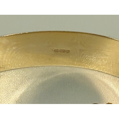 167 - 9ct gold bangle, 13.3g