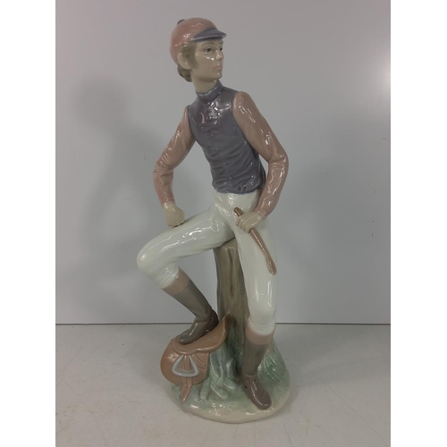 179 - Large Lladro jockey, 35cms in height