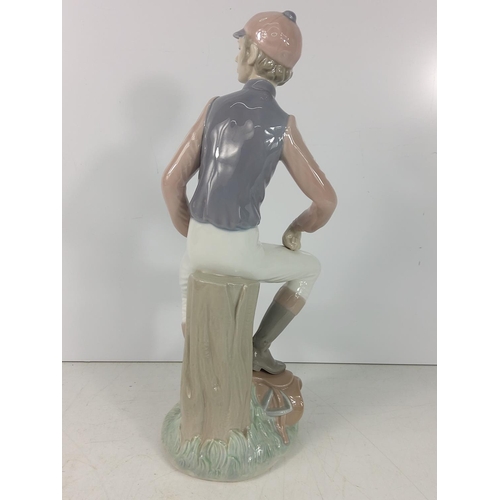 179 - Large Lladro jockey, 35cms in height