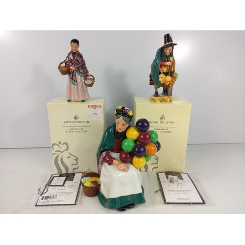 180 - 3 Doulton figures, 1 unboxed