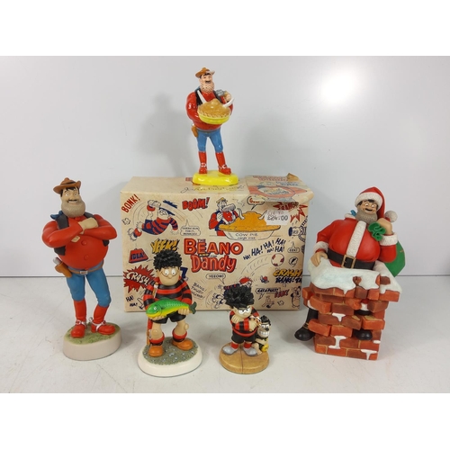 181 - 4 Dandy and Beano figures, 1 with box