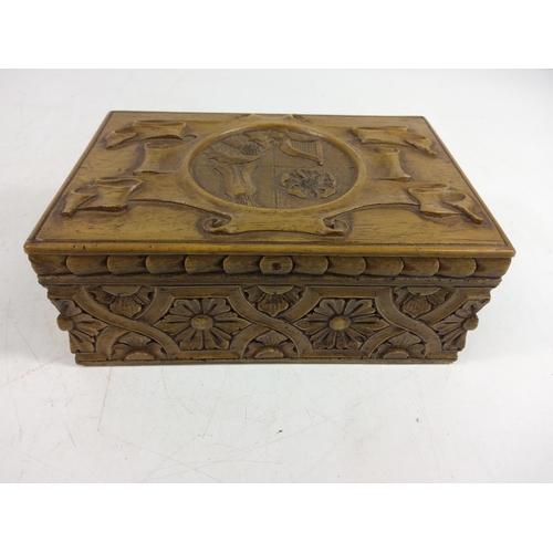 69 - Decorative trinket box showing the four Nations symbols, 18 x 12 x 8cms