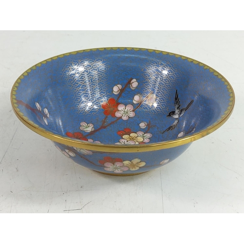 75 - Cloisonne bowl, 16cms in diameter