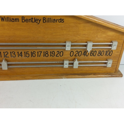 82 - Vintage snooker score board, 56 x 23cms