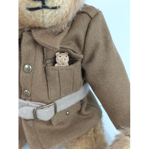 95 - Cased Merrythought WWI Soldier bear