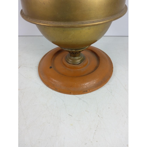 113 - Brass oil lamp, 50cms in height