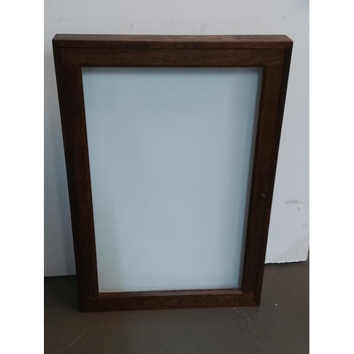 61 - Oak jewellery display case, 62 x 91 x 8cms