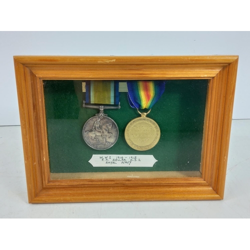 169 - 2 mounted WWI medals