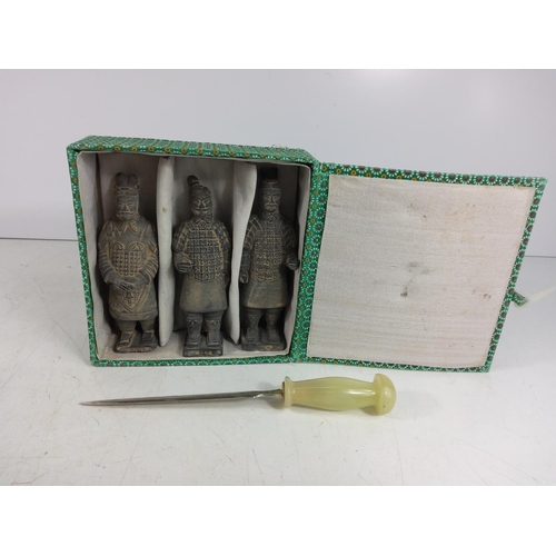 20 - Letter opener and terracotta warriors