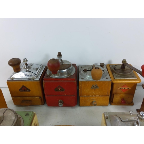 33 - 9 vintage coffee grinders