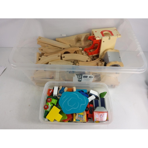 50 - Box of toys and wooden toys