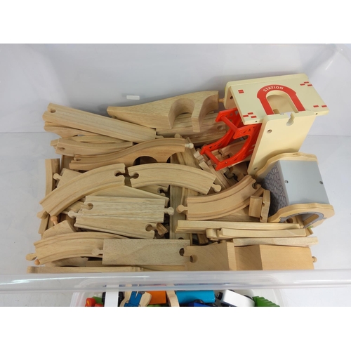 50 - Box of toys and wooden toys