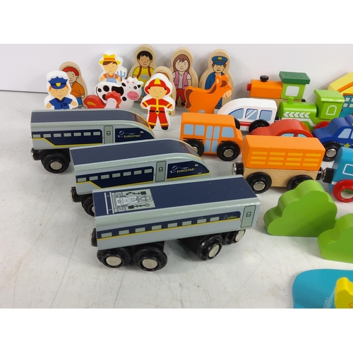 50 - Box of toys and wooden toys