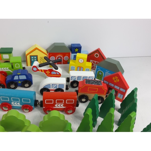 50 - Box of toys and wooden toys