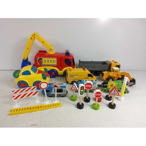 50 - Box of toys and wooden toys