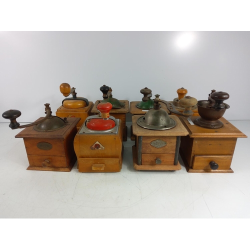 34 - 8 vintage coffee grinders