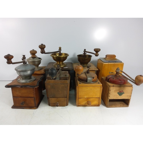 35 - 8 vintage coffee grinders