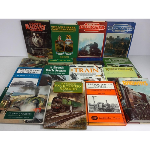 55 - Large box of railway books and box of mixed books