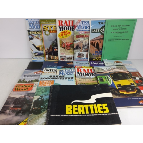 57 - 2 boxes of train and railway magazines, DVD box sets etc