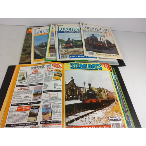 57 - 2 boxes of train and railway magazines, DVD box sets etc