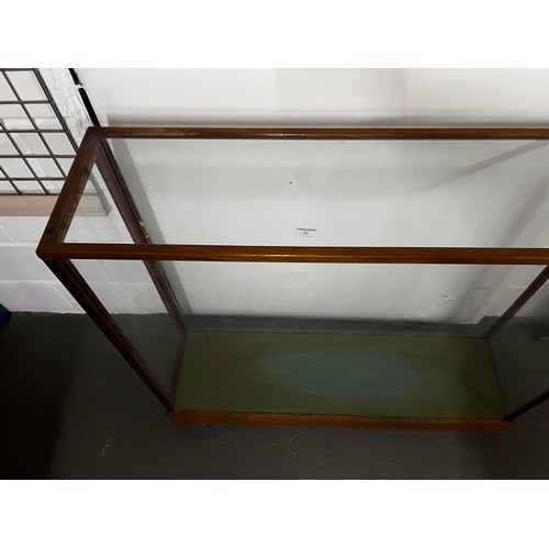 59 - Large wooden glass display case, 106 x 103 x 32cms