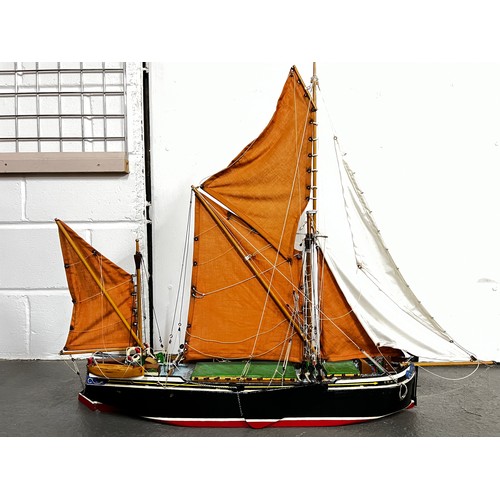 114 - Large model of a sailing ship, TTH London, which was formerly from The Deal Museum's collection, 110... 