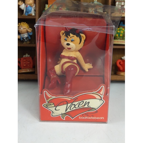 637 - 5 boxed Bad Taste Bears, Tetley collectables and Ted Baker shoes