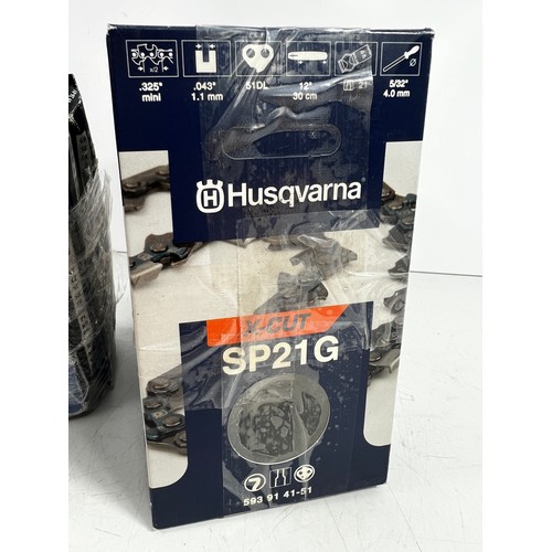 22 - 10 new and boxed chainsaw chains by Husqvarna and others