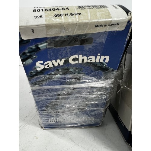 22 - 10 new and boxed chainsaw chains by Husqvarna and others