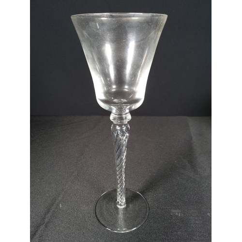 102 - 4 Coloured glass stem glasses, 1 air twist stem glass, pewter mounted stem glass & Vintage claret ju... 